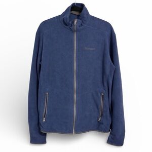 Marmot Blue Full Zip Fleece Jacket | Lightweight Outdoor Coat Size XL Hiking